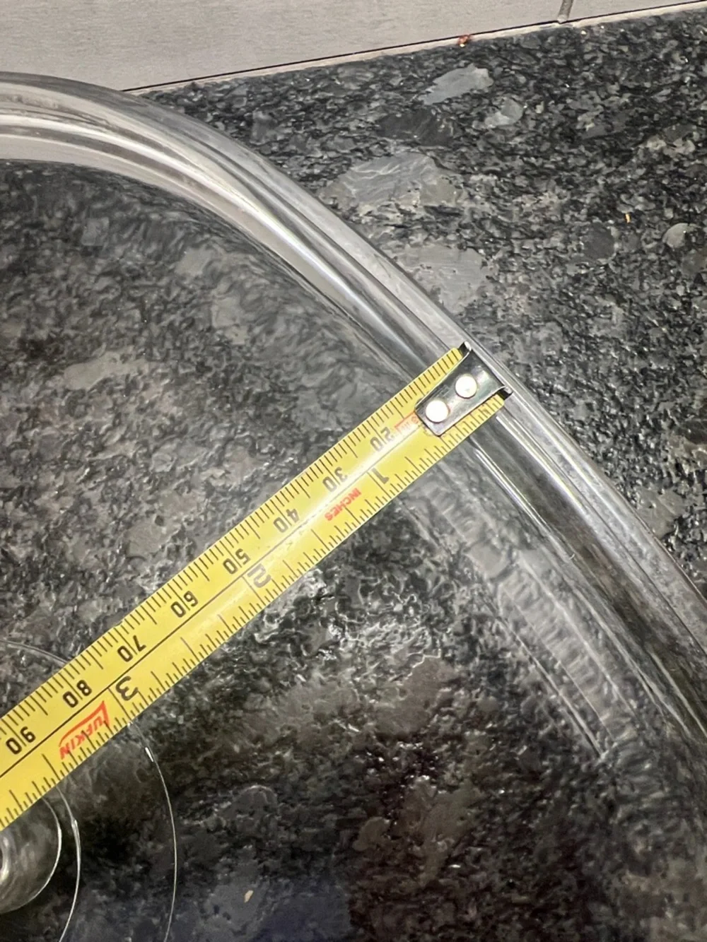 Big!! Corningware/Pyrex Clear Glass Square Replacement Lid with Knob. 10-3/4